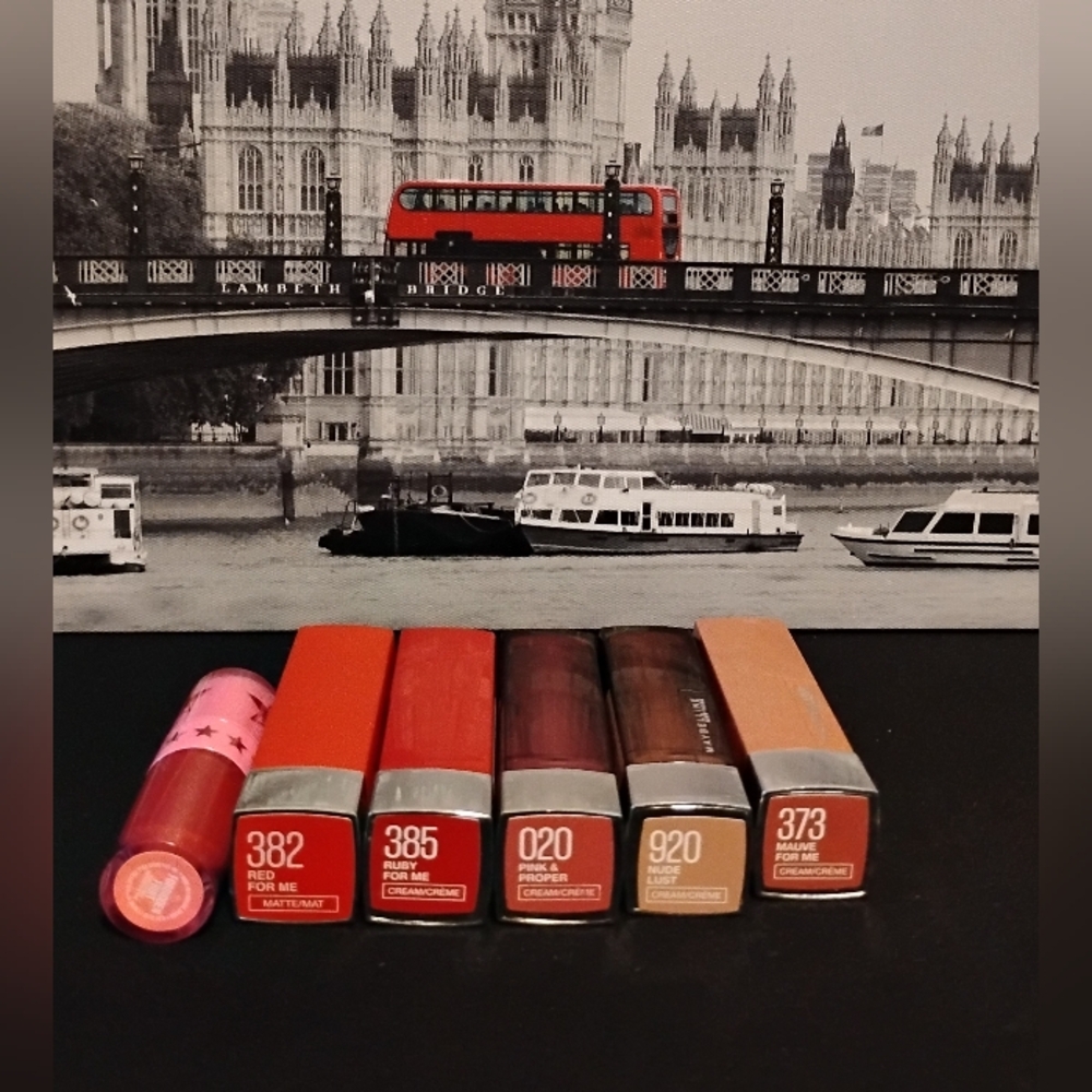 6 Lipstick Variety 1 Jeffrey Star With 5 Maybaline Lipstick Bundle - Picture 2 of 2